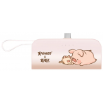 XPower PB5E MN-121-L1 罐頭豬LuLu 3合1迷你5000mAh外置充電器 (Type-C插頭)